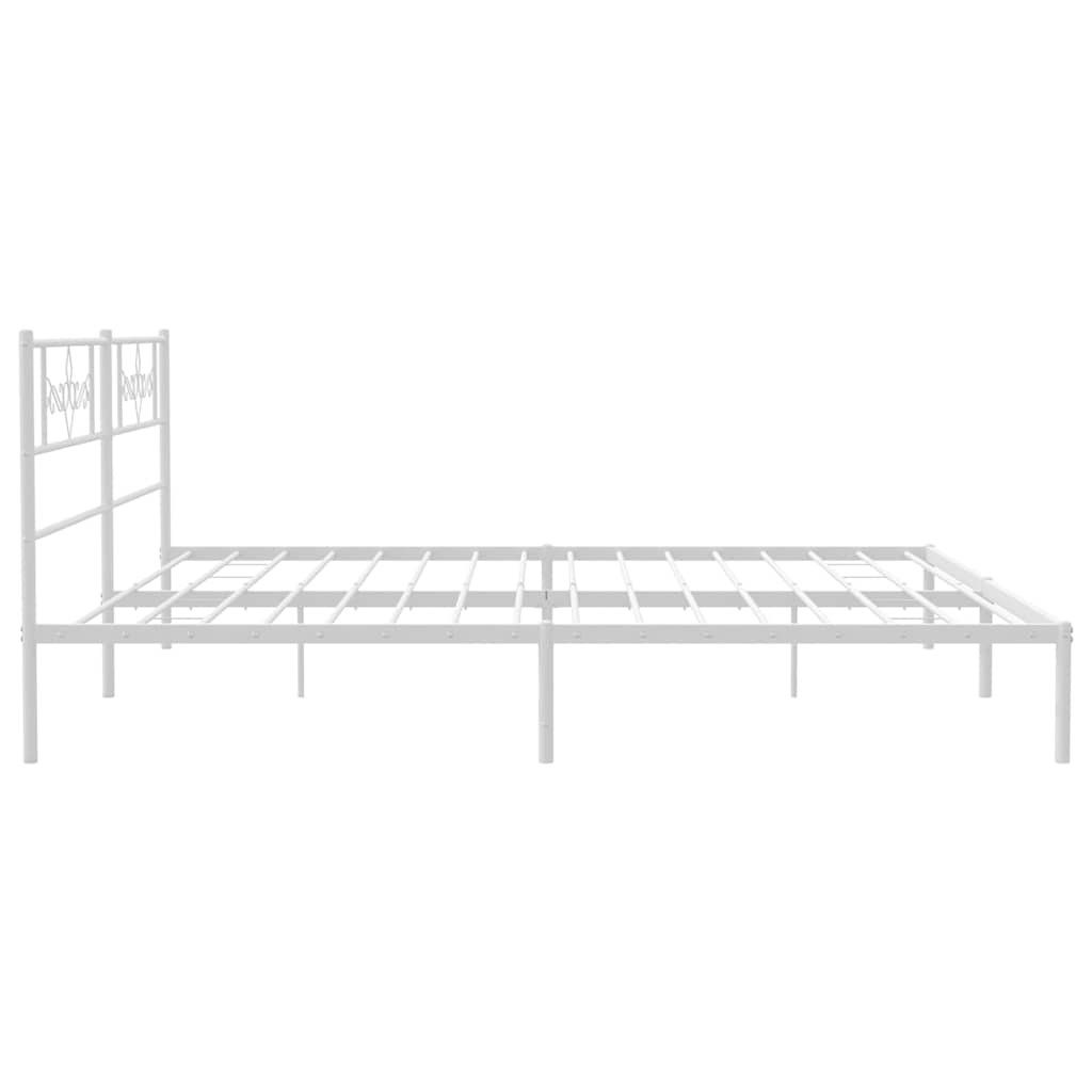 Giroletto con Testiera Metallo Bianco 183x213 cm