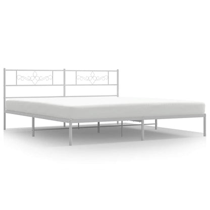 Giroletto con Testiera Metallo Bianco 193x203 cm | homemem39
