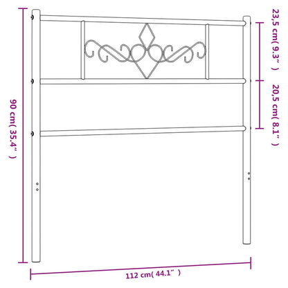 Testiera in Metallo Bianco 107 cm - homemem39