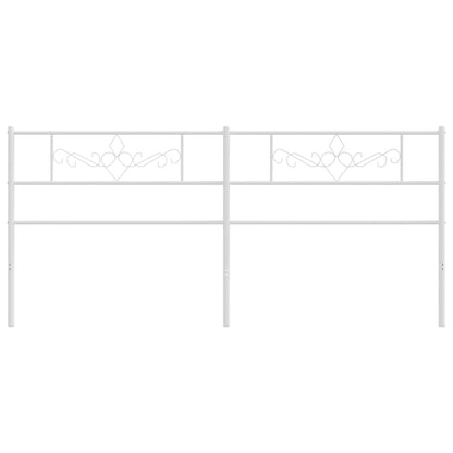 Testiera in Metallo Bianco 180 cm - homemem39