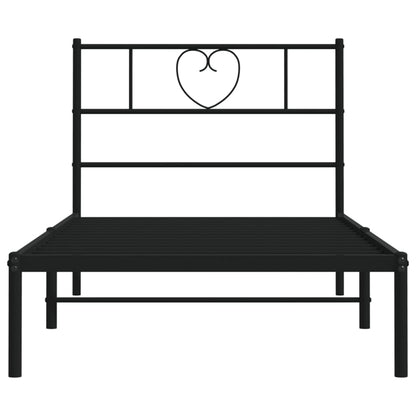 Giroletto con Testiera in Metallo Nero 75x190 cm | homemem39