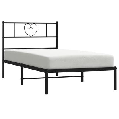 Giroletto con Testiera in Metallo Nero 107x203 cm - homemem39