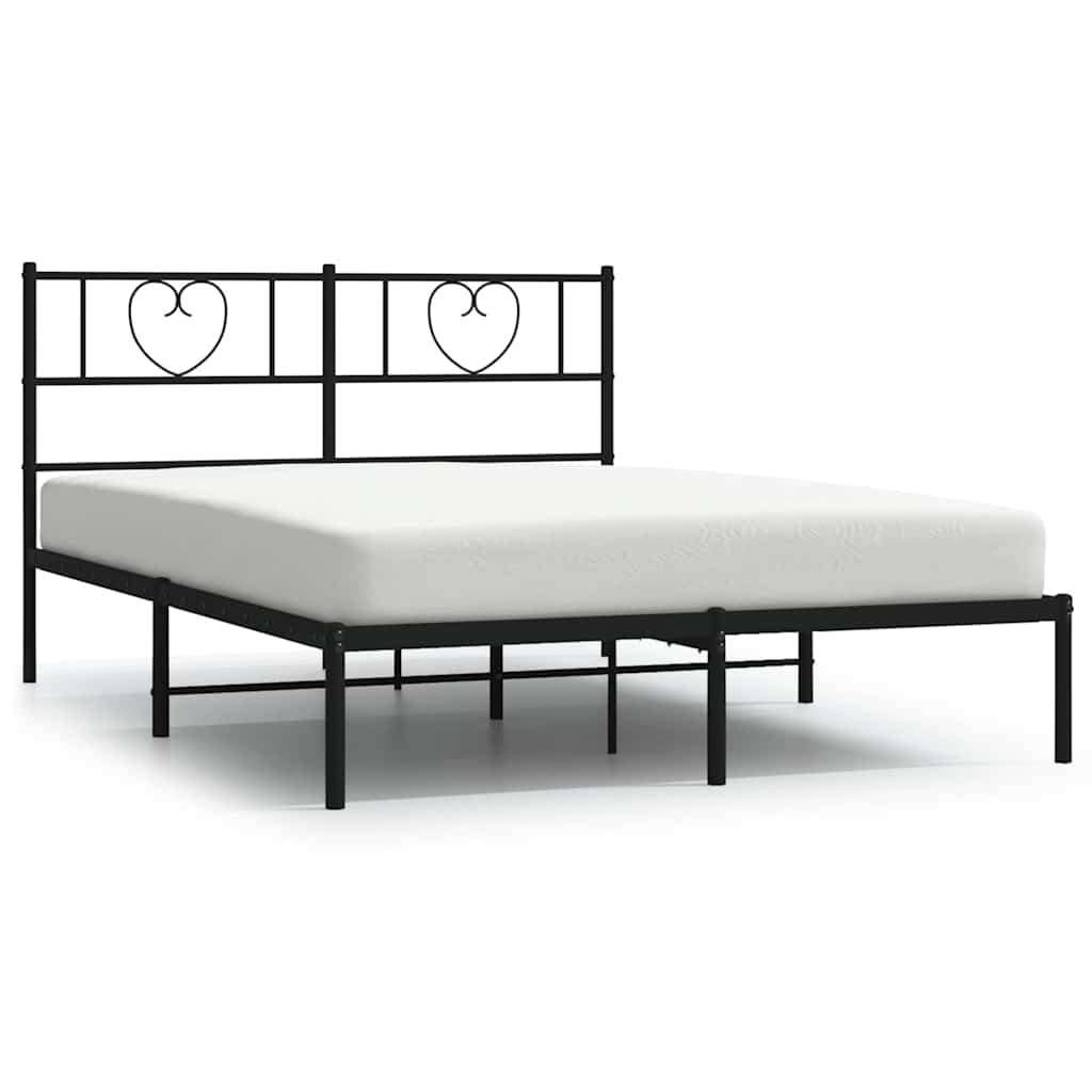 Giroletto con Testiera in Metallo Nero 150x200 cm | homemem39