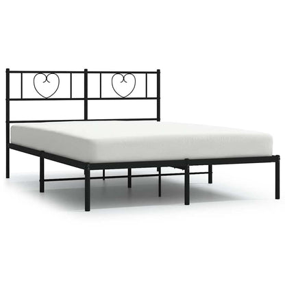 Giroletto con Testiera in Metallo Nero 150x200 cm | homemem39