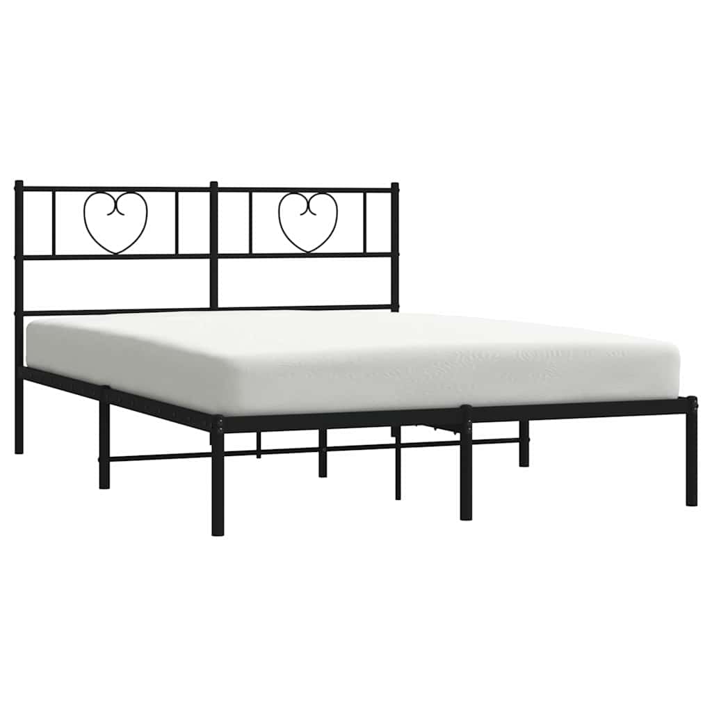 Giroletto con Testiera in Metallo Nero 150x200 cm | homemem39