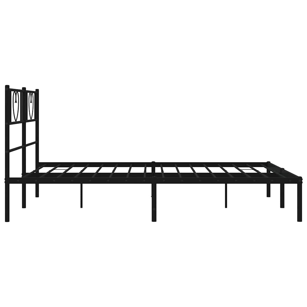 Giroletto con Testiera in Metallo Nero 150x200 cm | homemem39
