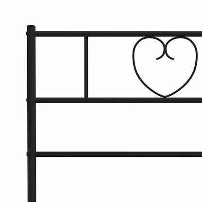 Giroletto con Testiera in Metallo Nero 150x200 cm | homemem39
