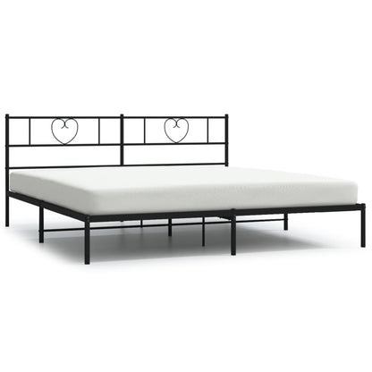 Giroletto con Testiera in Metallo Nero 200x200 cm | homemem39