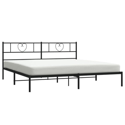 Giroletto con Testiera in Metallo Nero 200x200 cm | homemem39