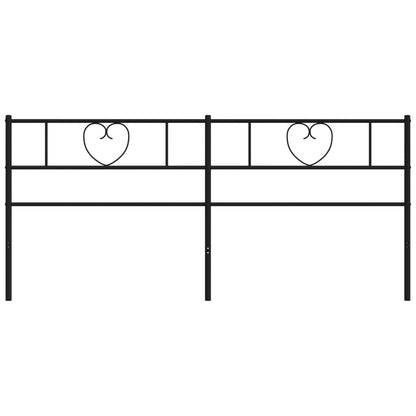 Testiera in Metallo Nero 193 cm - homemem39