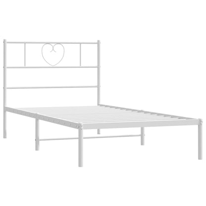 Giroletto con Testiera Metallo Bianco 107x203 cm - homemem39
