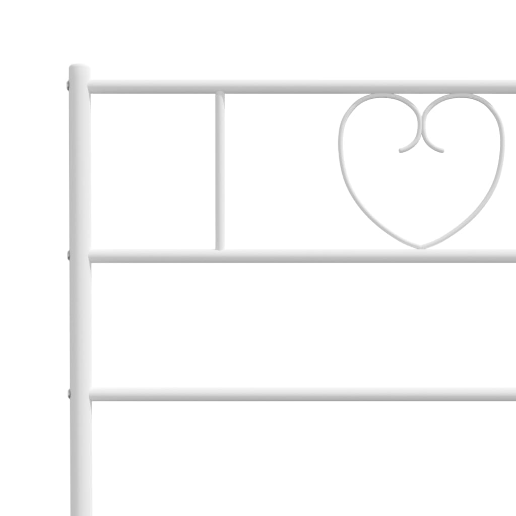 Giroletto con Testiera Metallo Bianco 140x200 cm | homemem39