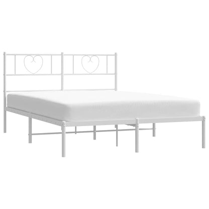 Giroletto con Testiera Metallo Bianco 150x200 cm | homemem39