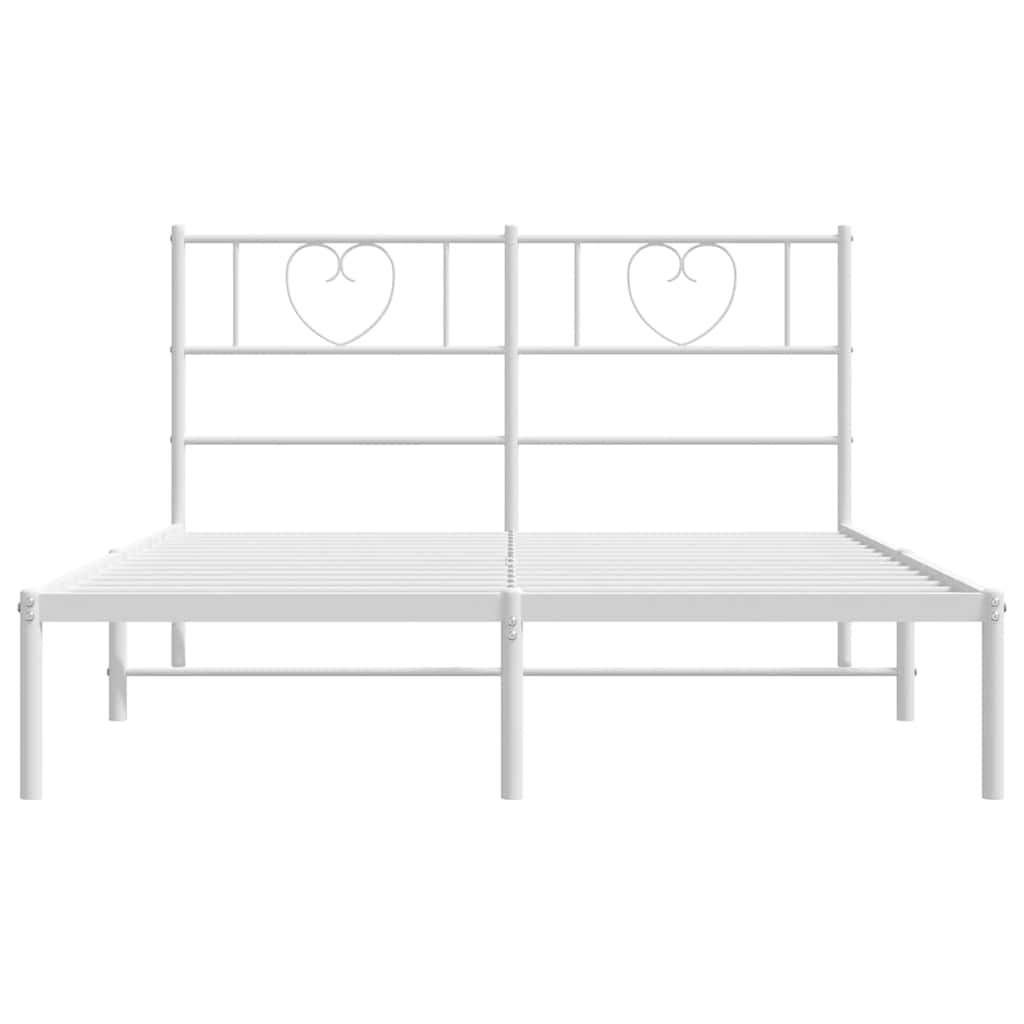 Giroletto con Testiera Metallo Bianco 150x200 cm | homemem39