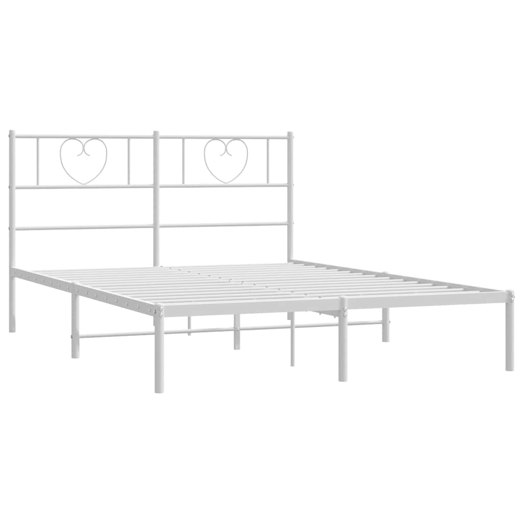 Giroletto con Testiera Metallo Bianco 150x200 cm | homemem39