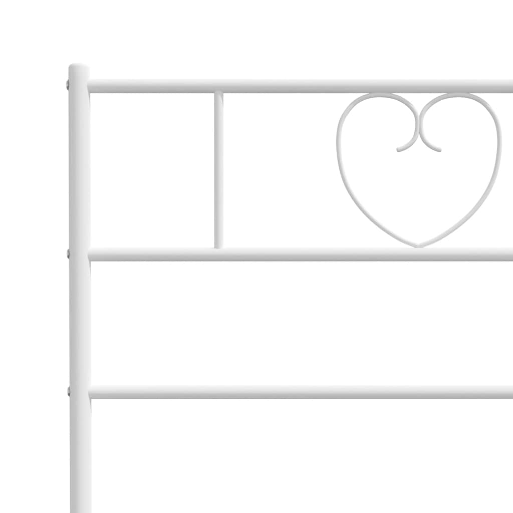 Giroletto con Testiera Metallo Bianco 150x200 cm | homemem39