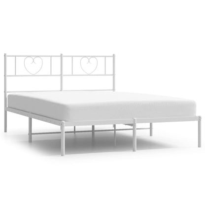 Giroletto con Testiera Metallo Bianco 160x200 cm | homemem39