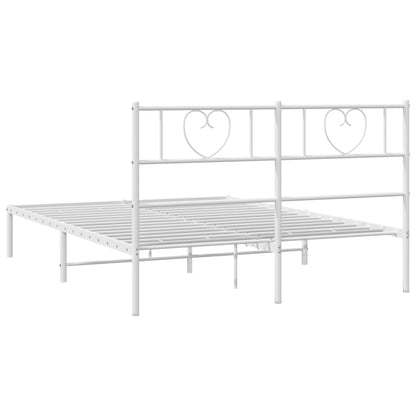 Giroletto con Testiera Metallo Bianco 160x200 cm | homemem39