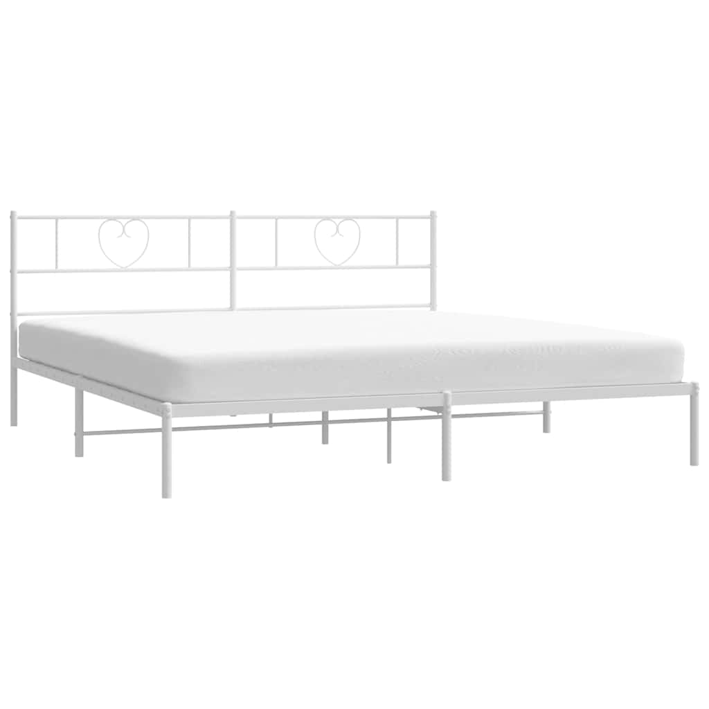 Giroletto con Testiera Metallo Bianco 180x200 cm | homemem39