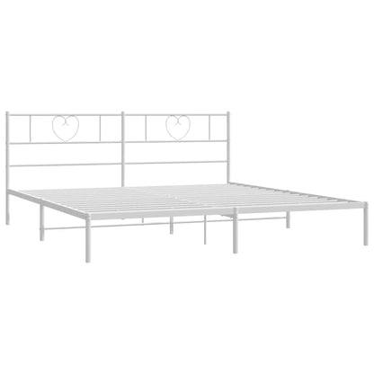 Giroletto con Testiera Metallo Bianco 180x200 cm | homemem39