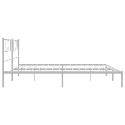 Giroletto con Testiera Metallo Bianco 180x200 cm | homemem39