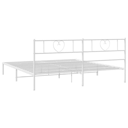 Giroletto con Testiera Metallo Bianco 180x200 cm | homemem39