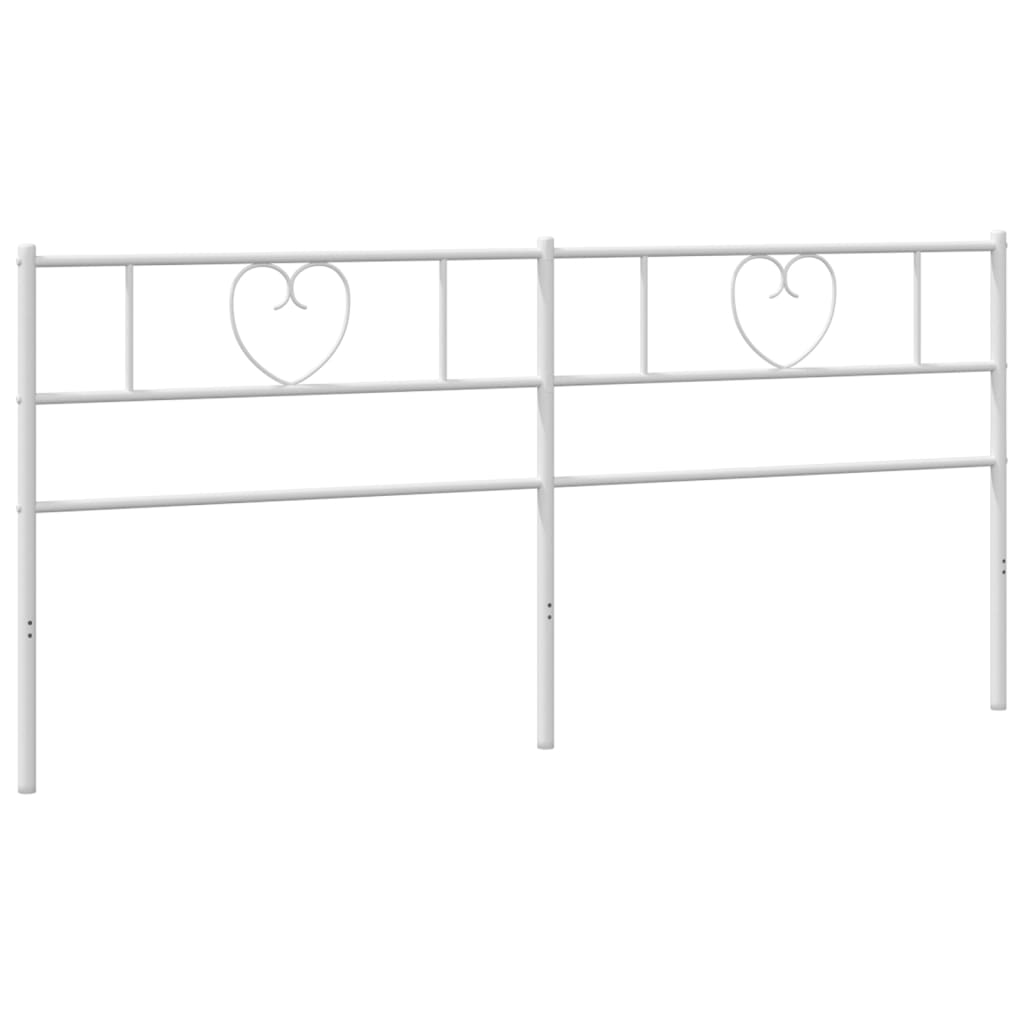 Testiera in Metallo Bianco 193 cm - homemem39