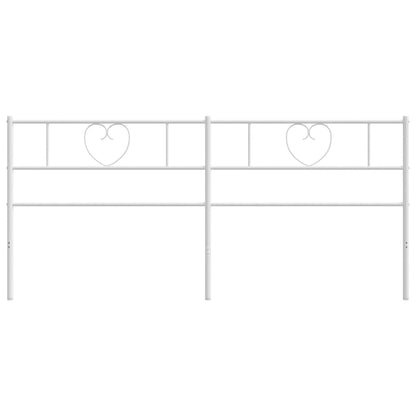 Testiera in Metallo Bianco 200 cm - homemem39