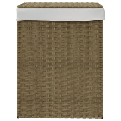 Cesto Portabiancheria con Coperchio 46x33x60 cm Polyrattan | homemem39