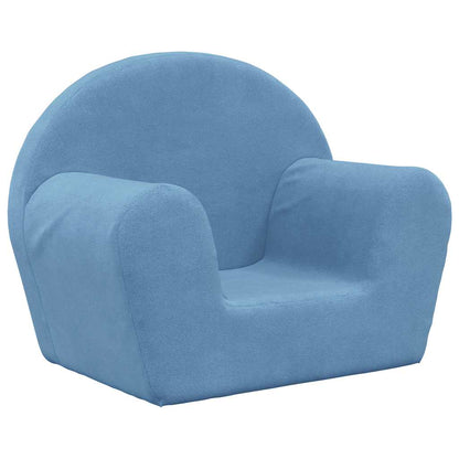 Divano per Bambini Blu in Morbido Peluche | homemem39