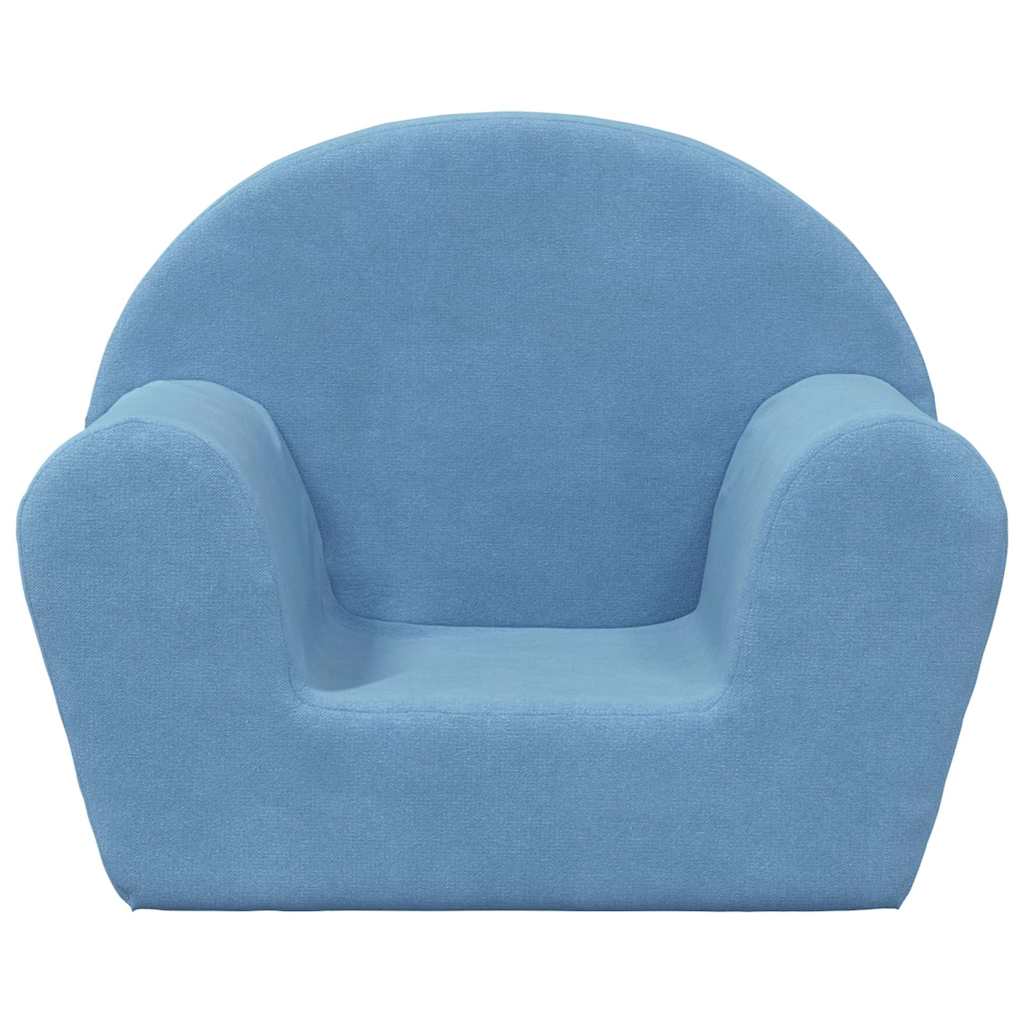 Divano per Bambini Blu in Morbido Peluche | homemem39