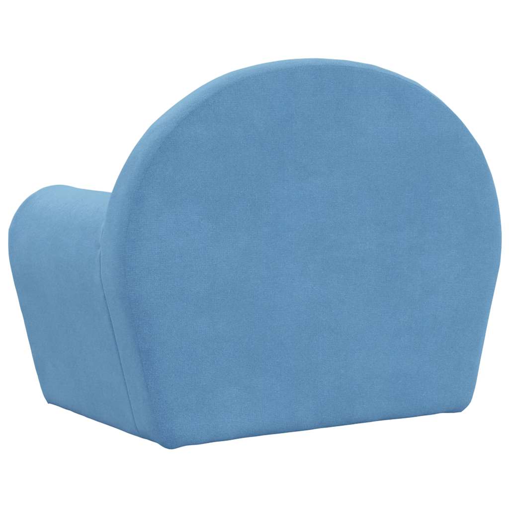 Divano per Bambini Blu in Morbido Peluche | homemem39