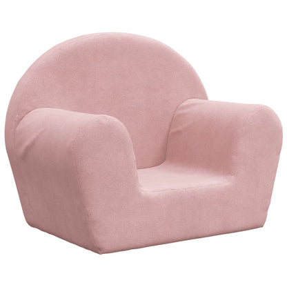 Divano per bambini rosa in morbido peluche | homemem39