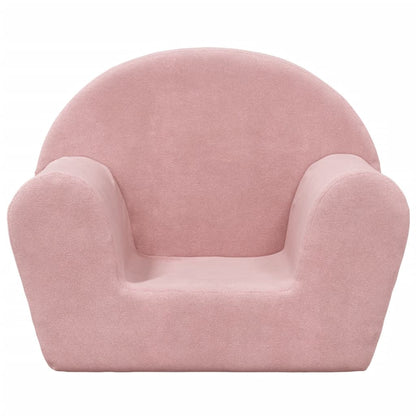 Divano per bambini rosa in morbido peluche | homemem39