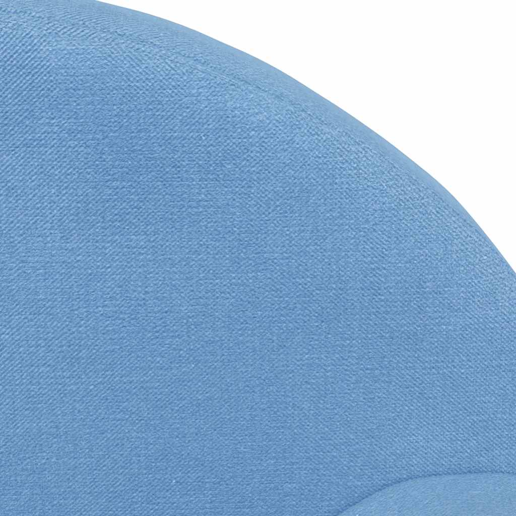 Divano per Bambini a 2 Posti Blu in Morbido Peluche | homemem39
