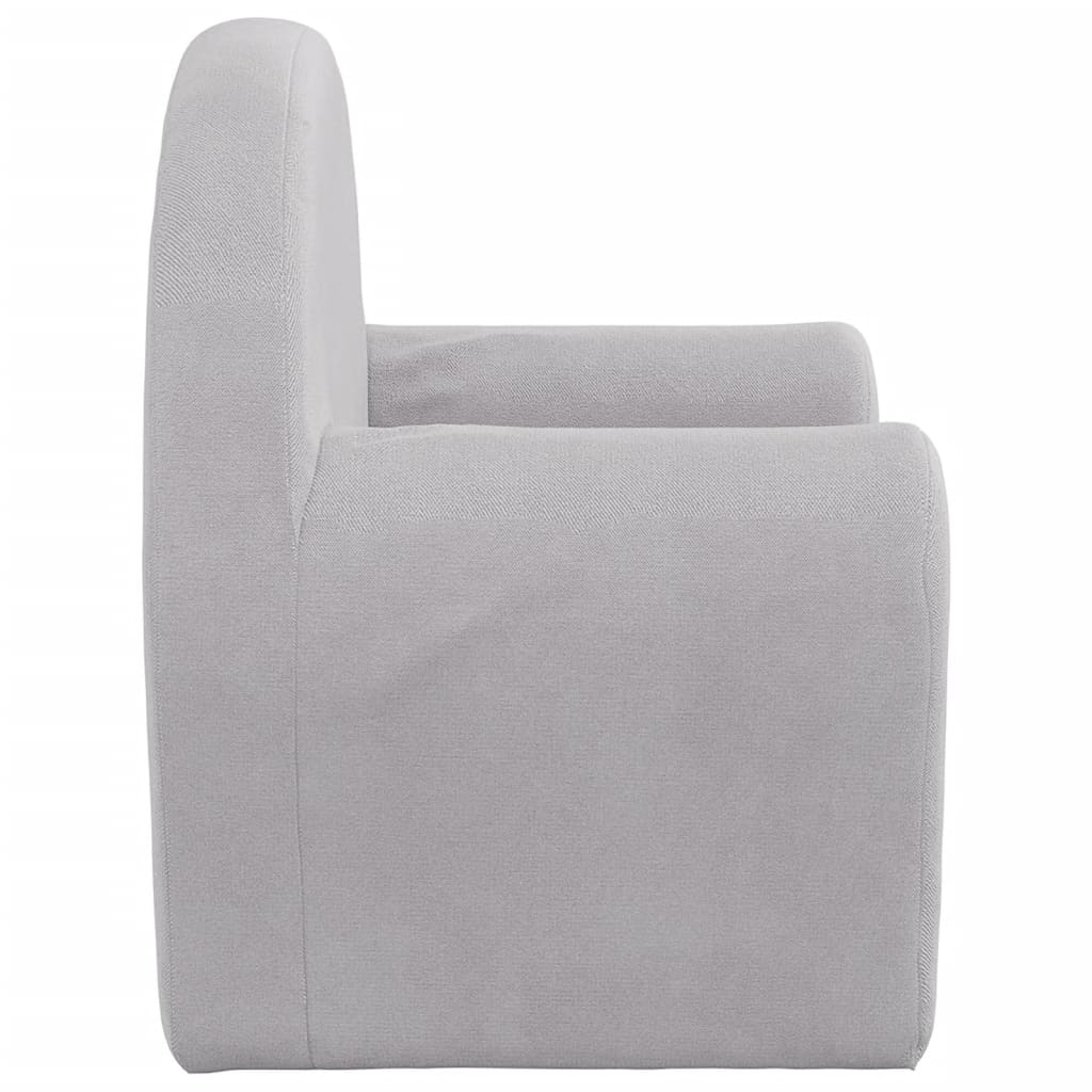 Divano Letto per Bambini Grigio Chiaro in Morbido Peluche | homemem39