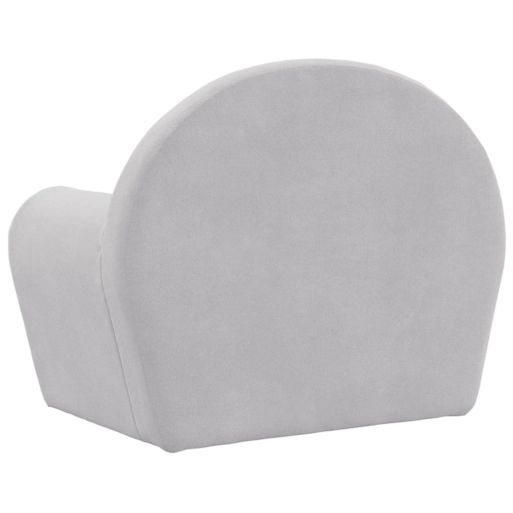 Divano Letto per Bambini Grigio Chiaro in Morbido Peluche | homemem39