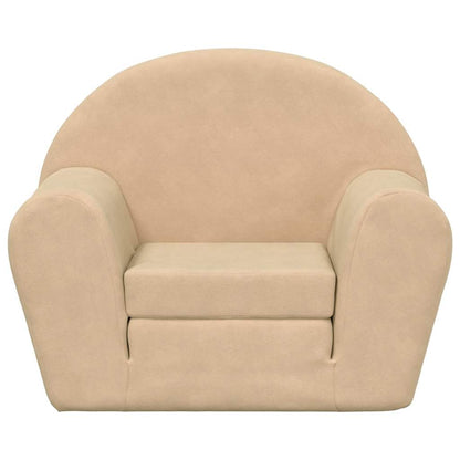 Divano Letto per Bambini Crema in Morbido Peluche | homemem39
