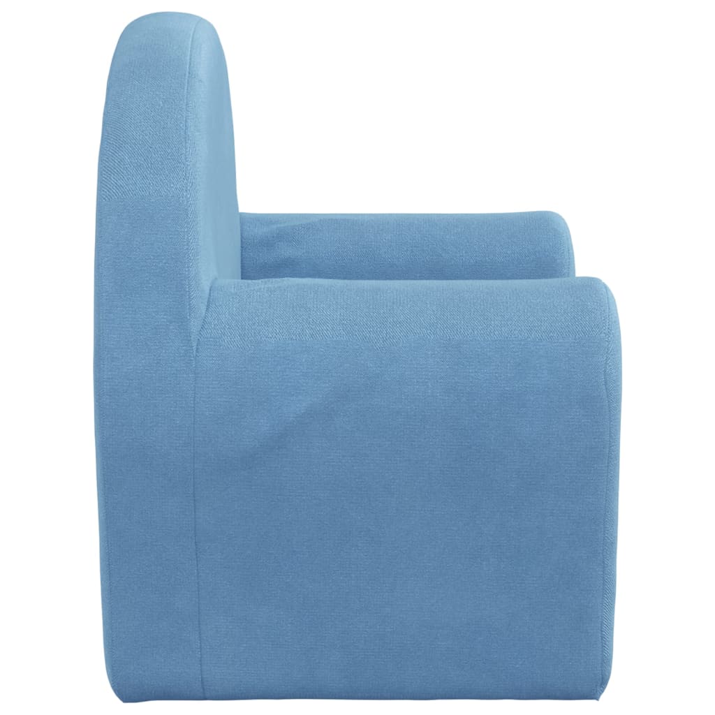 Divano Letto per Bambini Blu in Morbido Peluche | homemem39