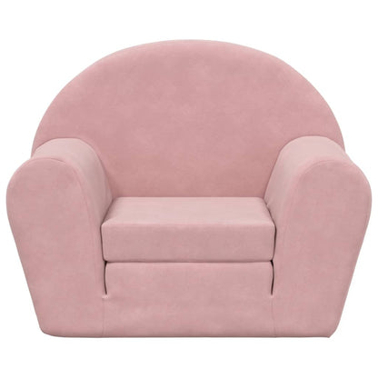 Divano Letto per Bambini Rosa in Morbido Peluche