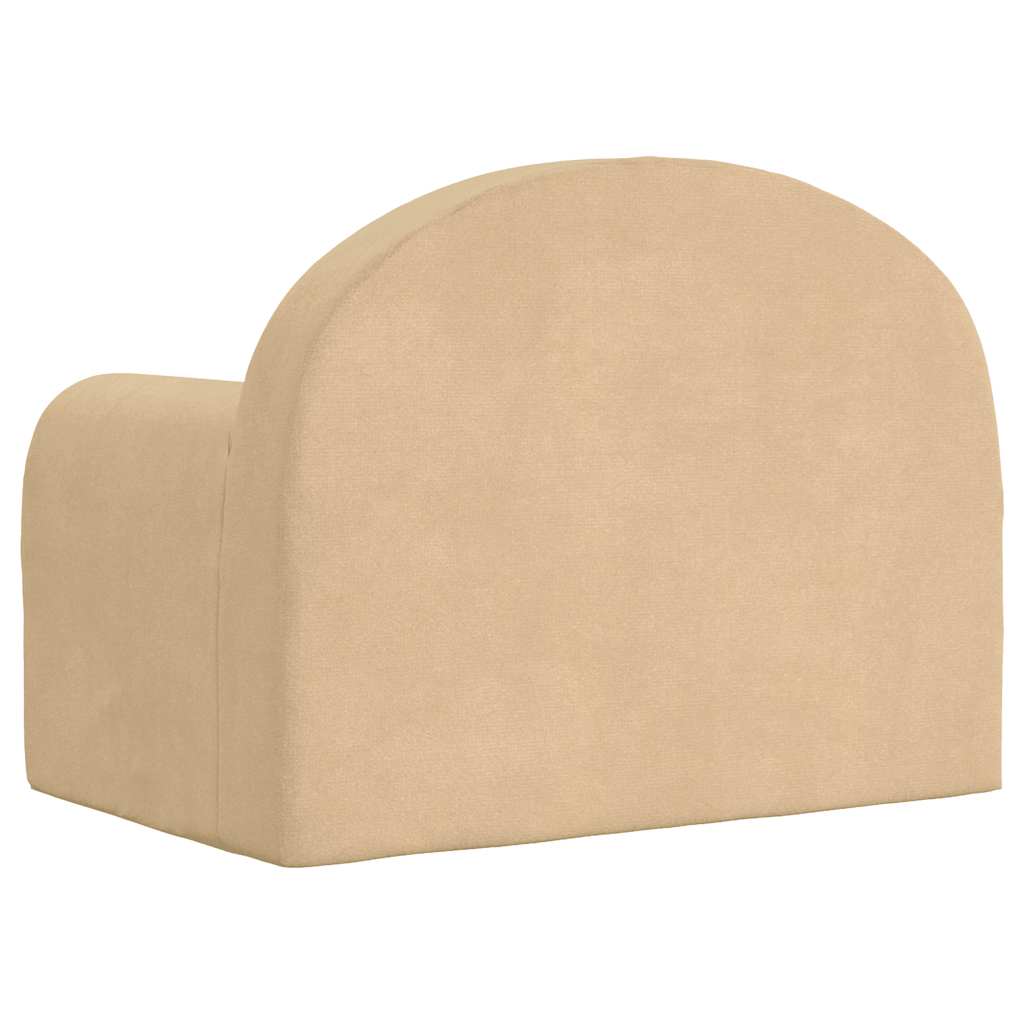 Divano per Bambini Crema in Morbido Peluche | homemem39