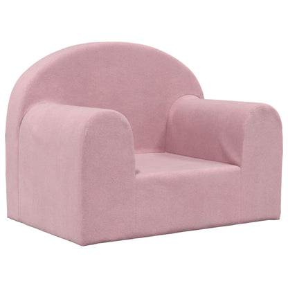 Divano per Bambini Rosa in Morbido Peluche | homemem39