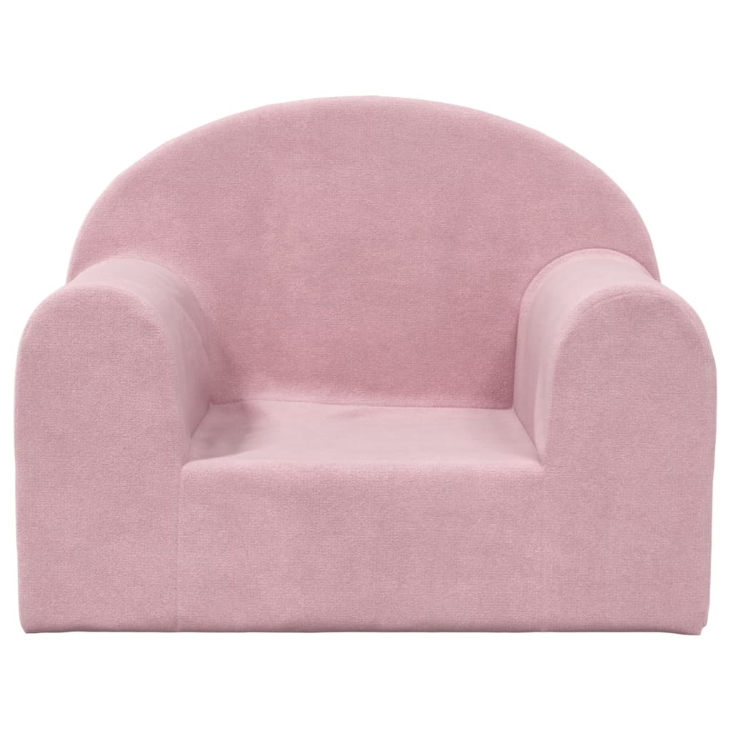 Divano per Bambini Rosa in Morbido Peluche | homemem39