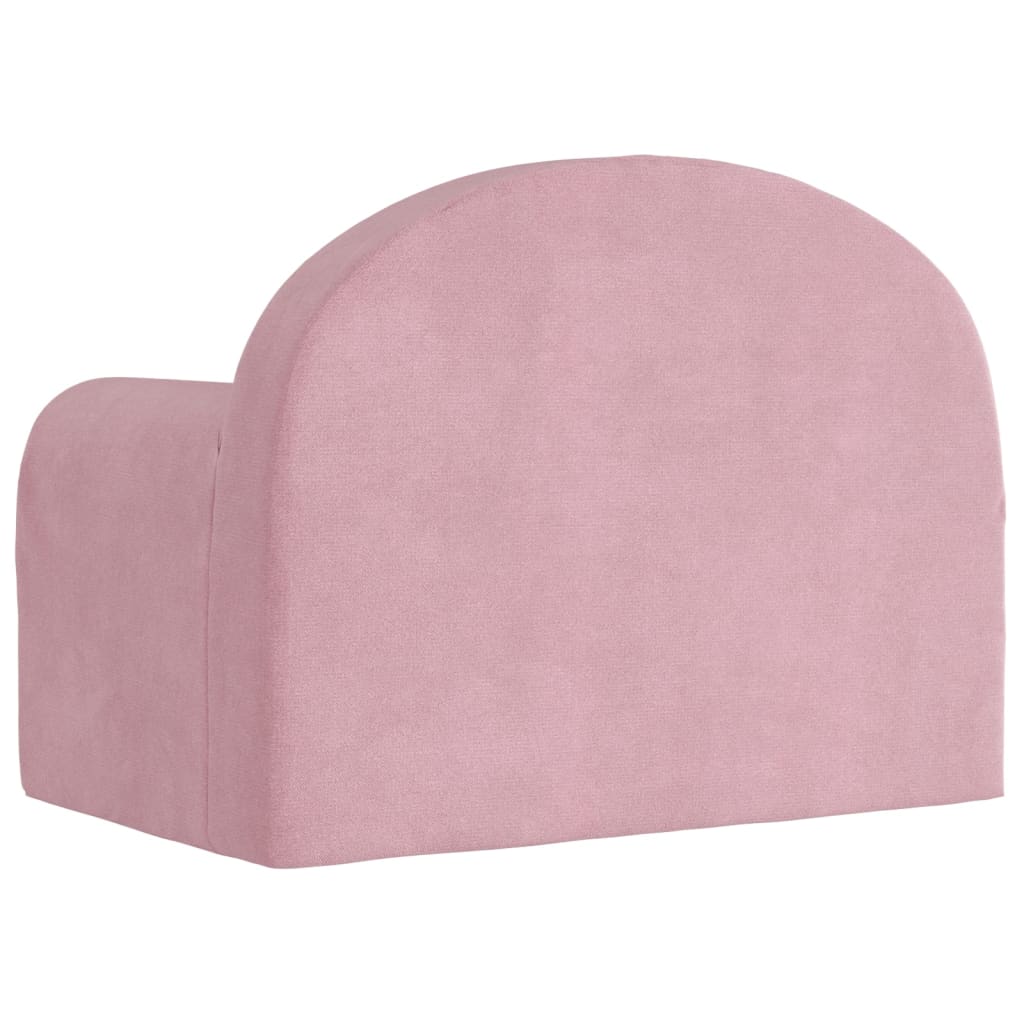 Divano per Bambini Rosa in Morbido Peluche | homemem39