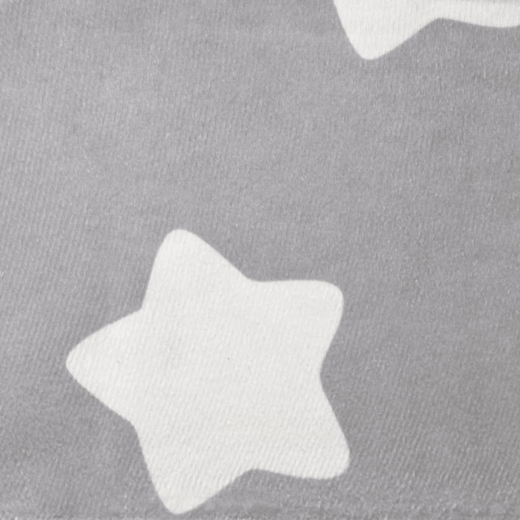 Divano Bambini 2 Posti Grigio Chiaro con Stelle Morbido Peluche | homemem39
