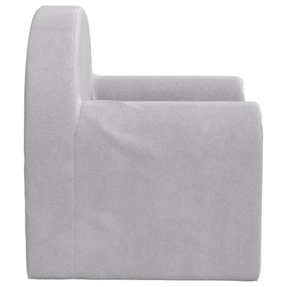 Divano Letto per Bambini Grigio Chiaro in Morbido Peluche | homemem39