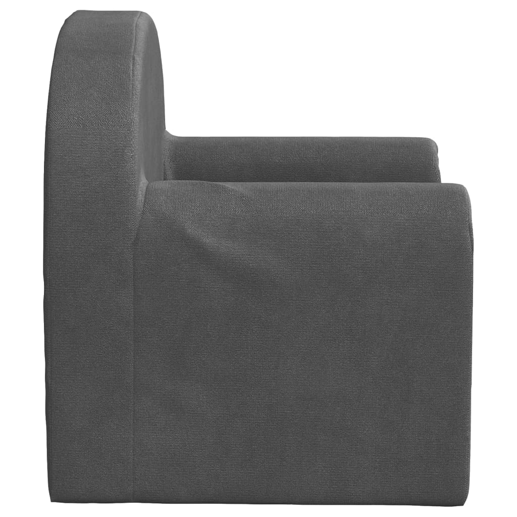 Divano Letto per Bambini Antracite in Morbido Peluche | homemem39