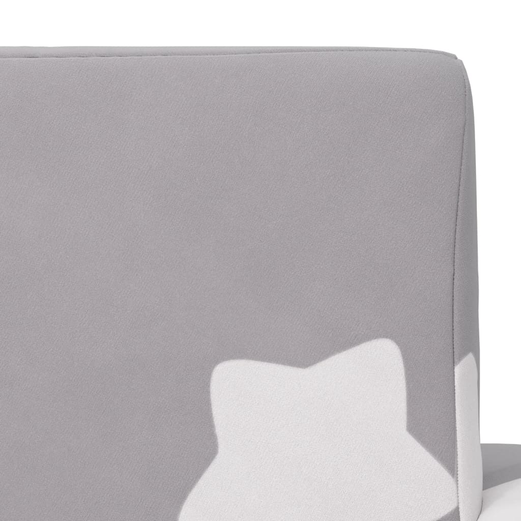 Divano Letto Bambini a 2 Posti Grigio Chiaro con Stelle Peluche | homemem39