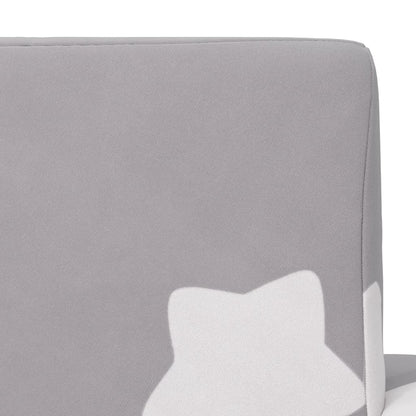Divano Letto Bambini a 2 Posti Grigio Chiaro con Stelle Peluche | homemem39