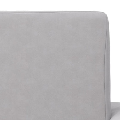 Divano Letto Bambini a 2 Posti Grigio Chiaro in Morbido Peluche | homemem39